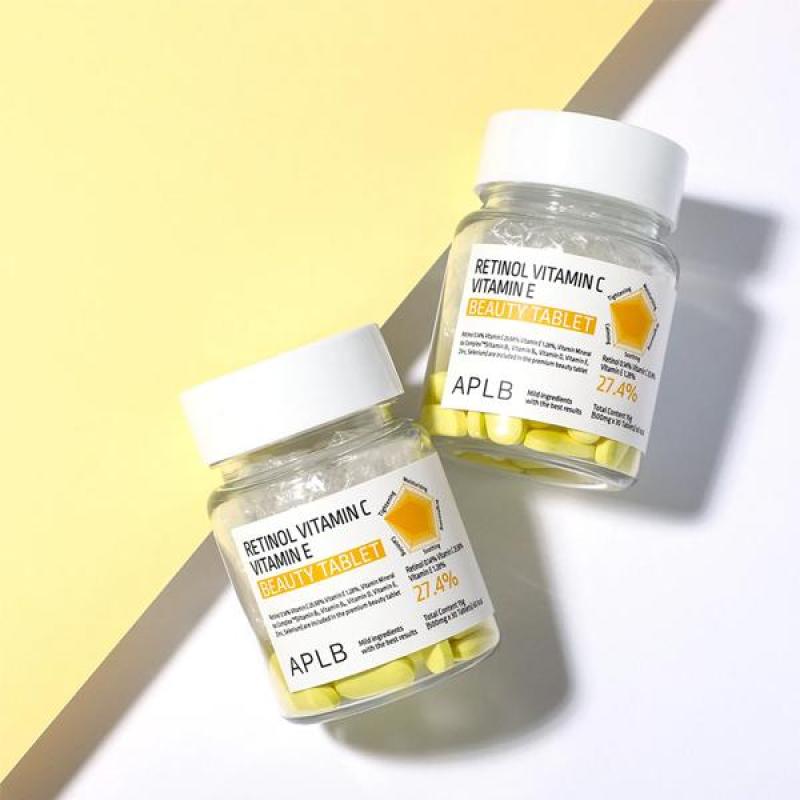 APLB Retinol Vitamin C Vitamin E Beauty Tablet 500mg x 30 Tablets
