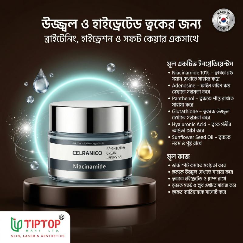 CELERANICO Brightening Cream Niacinamide Cream 50ml