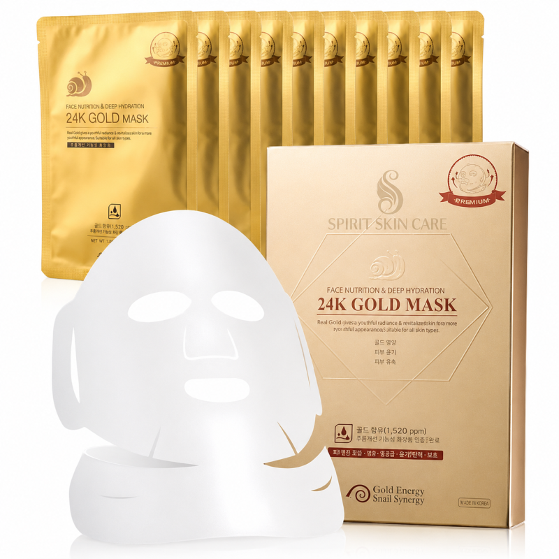 Gold Energy Snail Synergy 24K Gold Snail Mask Pack (1 Box / 10 Sheets)